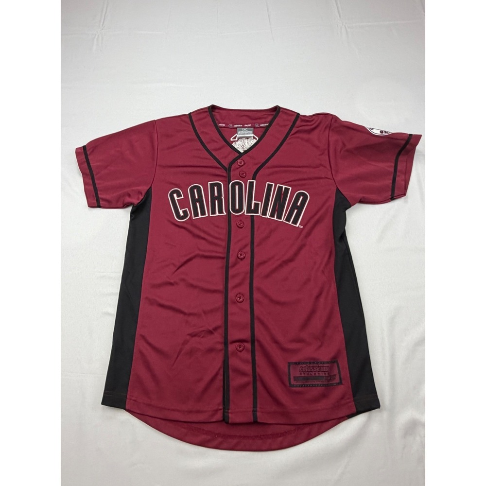 Colosseum Baseball Jersey Kids Large Garnet South Carolina Gamecocks Button Up